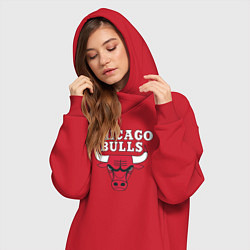 Женское худи-платье CHICAGO BULLS, цвет: красный — фото 2