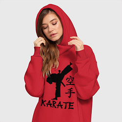 Женское худи-платье Karate craftsmanship, цвет: красный — фото 2