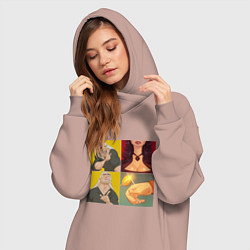 Женское худи-платье Выбор Ведьмака, цвет: пыльно-розовый — фото 2