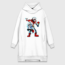 Женское худи-платье UNDERTALE, цвет: белый