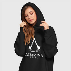 Женское худи-платье Assassin’s Creed, цвет: черный — фото 2