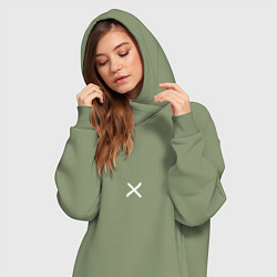 Женское худи-платье Hate me, цвет: авокадо — фото 2