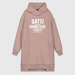 Женское худи-платье Gatti Boxing Club, цвет: пыльно-розовый