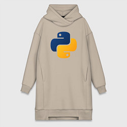 Женское худи-платье Python, цвет: миндальный