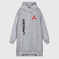 Женское худи-платье MITSUBISHI LANCER, цвет: меланж