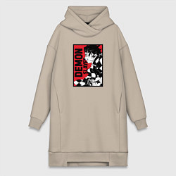 Женская толстовка-платье KIMETSU NO YAIBA