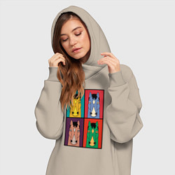 Женское худи-платье BoJack Horseman, цвет: миндальный — фото 2