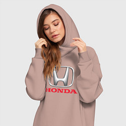 Женское худи-платье HONDA, цвет: пыльно-розовый — фото 2