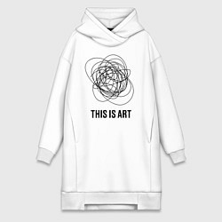 Женская толстовка-платье This is art