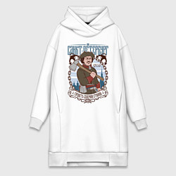 Женское худи-платье Санкт-Петербург, цвет: белый