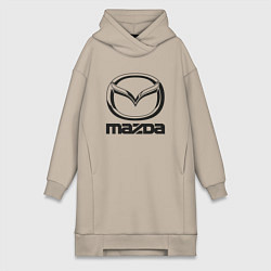 Женское худи-платье MAZDA LOGO, цвет: миндальный