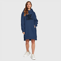Женское худи-платье ДДТ Лого, цвет: тёмно-синий — фото 2