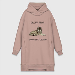 Женская толстовка-платье Волк