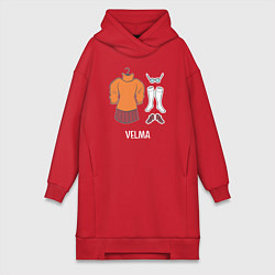 Женское худи-платье Velma, цвет: красный