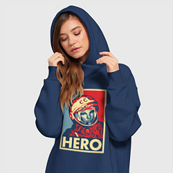 Женское худи-платье ЮРИЙ ГАГАРИН, цвет: тёмно-синий — фото 2