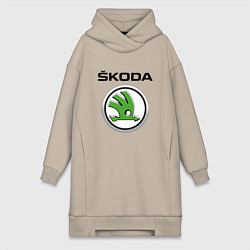 Женское худи-платье SKODA, цвет: миндальный