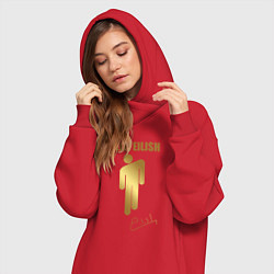 Женское худи-платье Billie Eilish автограф, цвет: красный — фото 2