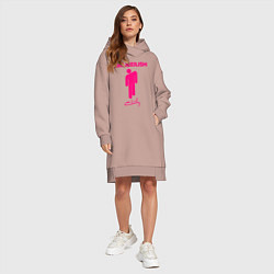 Женское худи-платье BILLIE EILISH, цвет: пыльно-розовый — фото 2