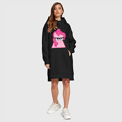 Женское худи-платье Pinky Pie hipster, цвет: черный — фото 2