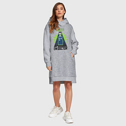 Женское худи-платье Trust me, i'm doctor who, цвет: меланж — фото 2