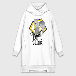 Женское худи-платье Don't blink, цвет: белый