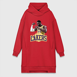 Женское худи-платье LeBron - Lakers, цвет: красный