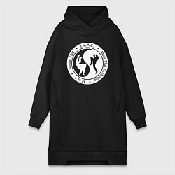 Женское худи-платье MMA - yin yang, цвет: черный