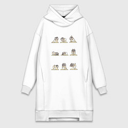 Женское худи-платье ЙОГА ОТ ИНОСКЕ, цвет: белый