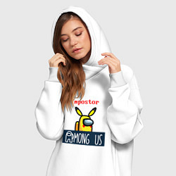 Женское худи-платье Impostor Pikachu, цвет: белый — фото 2