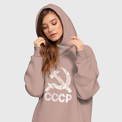 Женское худи-платье СССР, цвет: пыльно-розовый — фото 2