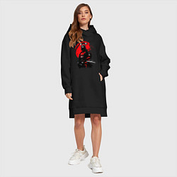 Женское худи-платье САМУРАЙ, цвет: черный — фото 2