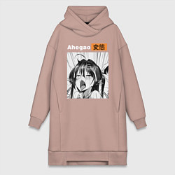 Женское худи-платье Ahegao, цвет: пыльно-розовый