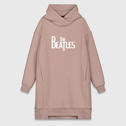 Женское худи-платье The Beatles, цвет: пыльно-розовый
