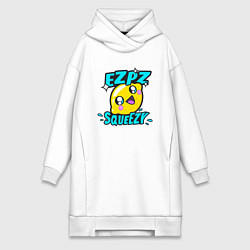 Женское худи-платье Easy Peasy Lemon Squeezy, цвет: белый
