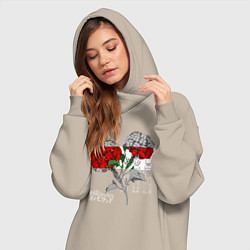 Женское худи-платье Обещанный Неверленд Цветы Вида, цвет: миндальный — фото 2