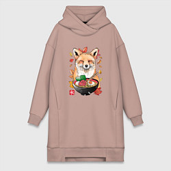 Женская толстовка-платье Лиса