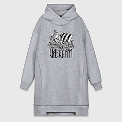 Женское худи-платье Valheim, цвет: меланж