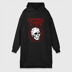 Женское худи-платье CANNIBAL CORPSE, цвет: черный