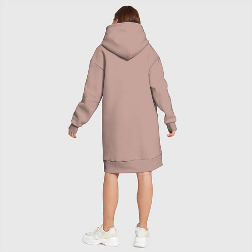 Женская толстовка-платье 100% Артем / Пыльно-розовый – фото 5