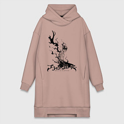 Женская толстовка-платье Черный Аста Черный Клевер