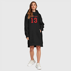 Женское худи-платье Hockey life Number series, цвет: черный — фото 2