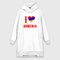 Женская толстовка-платье I Love Armenia