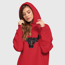 Женское худи-платье Bulls - Jordan, цвет: красный — фото 2