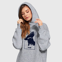 Женское худи-платье Love Death And Robots Доброй охоты, цвет: меланж — фото 2