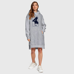 Женское худи-платье Love Death And Robots Доброй охоты, цвет: меланж — фото 2