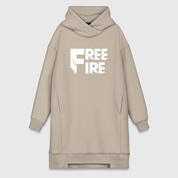 Женская толстовка-платье FREEFIRE FF WHITE LOGO Z