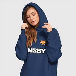 Женское худи-платье MSBY BLACK JACKALS, цвет: тёмно-синий — фото 2