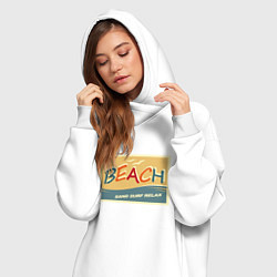 Женское худи-платье Пляж, цвет: белый — фото 2