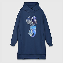 Женская толстовка-платье Русалка