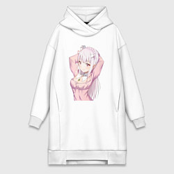 Женское худи-платье Эмилия, цвет: белый
